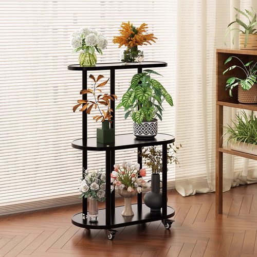 姿竹复古风落地式多层花架