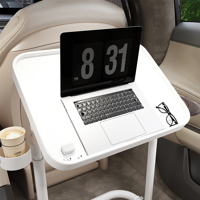 车用笔记本架饮料水杯架车载折叠桌小桌板车内后排吃饭办公桌电脑
