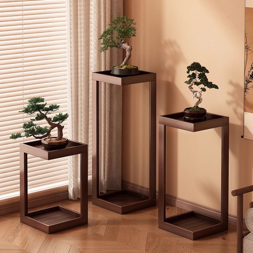 姿竹实木中式花架子2025新款