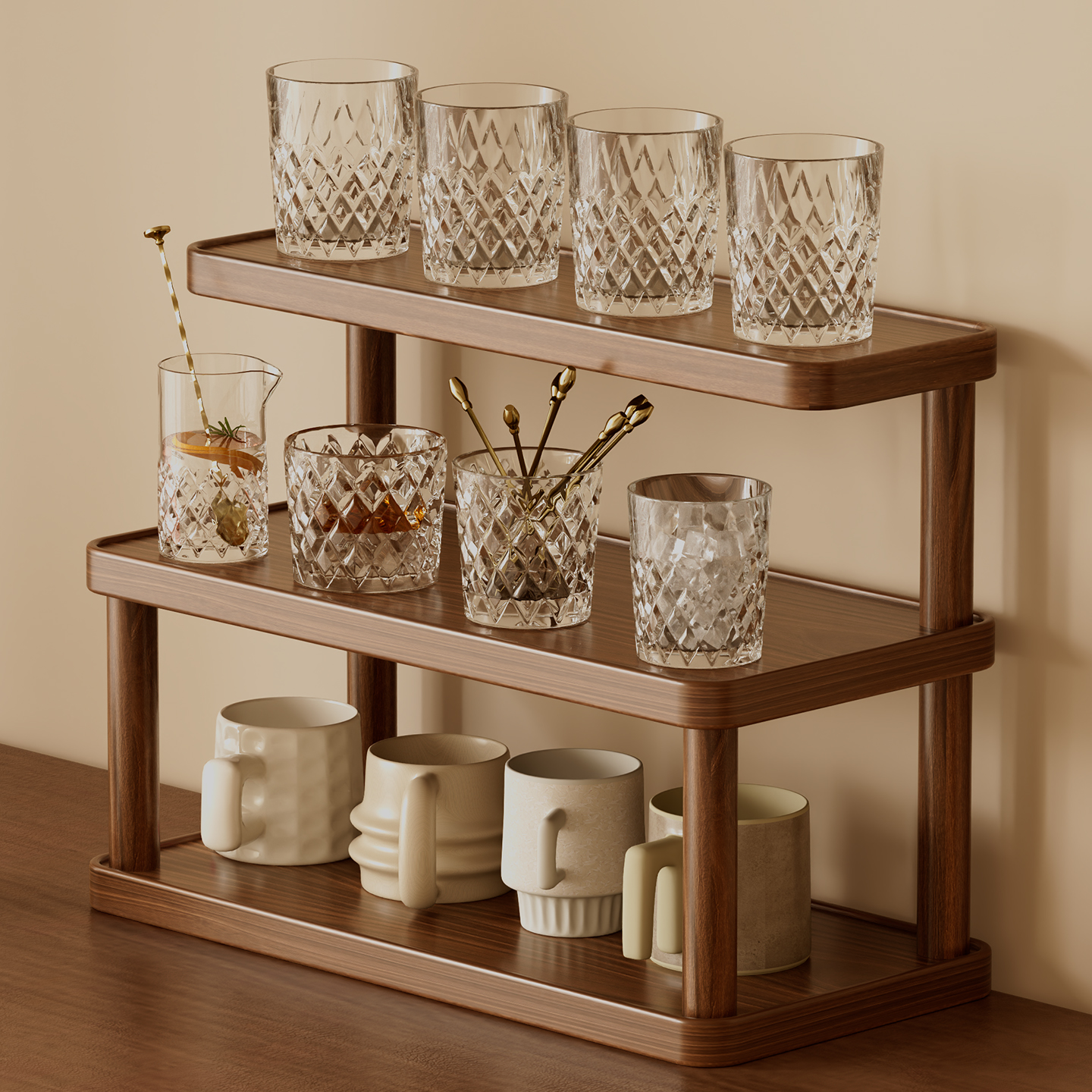 桌面整理纵向收纳不占空间杯架