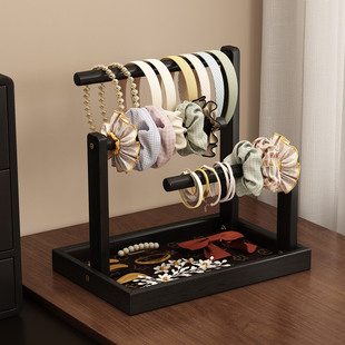 实木首饰架发箍发圈头绳展示架桌面收纳架项链手链饰品首饰置物架