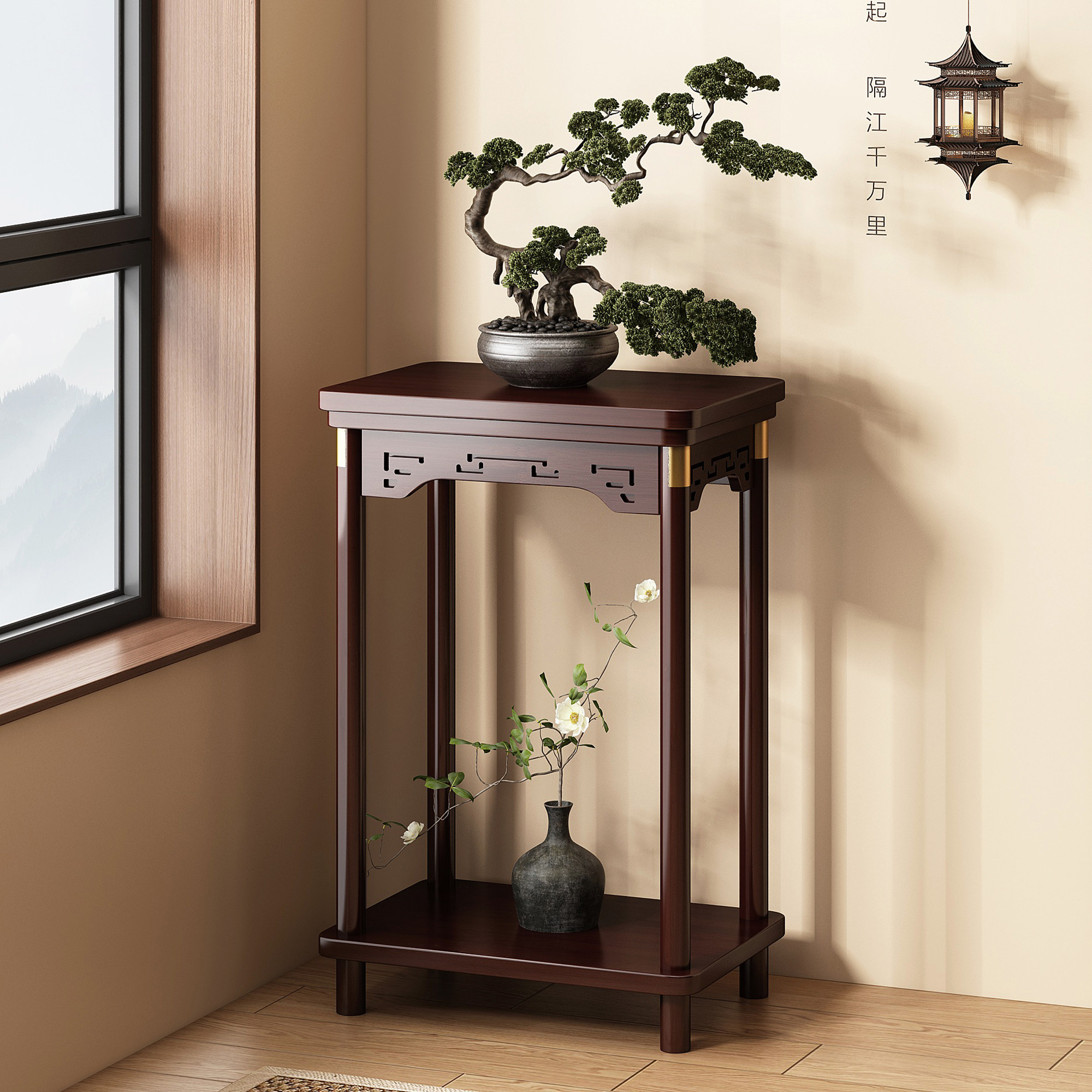 花架置物架中式客厅花几落地式摆件架子家用花台阳台实木花盆架,住宅家具,花架/花几,淘宝优惠券,粉丝福利购,淘宝优惠卷
