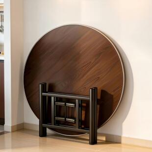 可折叠大餐桌圆桌面板台面12人15人家用吃饭桌子带转盘酒店商用桌