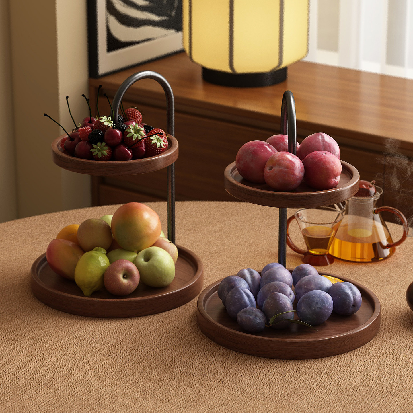 水果盘下午茶盘客厅茶几家用复古点心零食摆放干果盘瓜子糖果托盘,餐饮具,果盆/果盘/果篮,淘宝优惠券,粉丝福利购,淘宝优惠卷