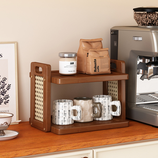 杯架杯子收纳置物架餐边柜水杯架餐桌台面咖啡角布置高级感摆放架