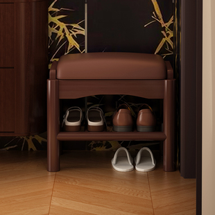 实木门口换鞋凳家用进门可坐鞋柜高级感入户玄关穿鞋凳子2026新款