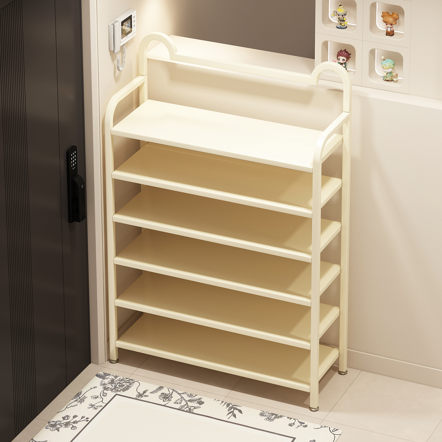 【奶油风】猫耳鞋架靴架一体