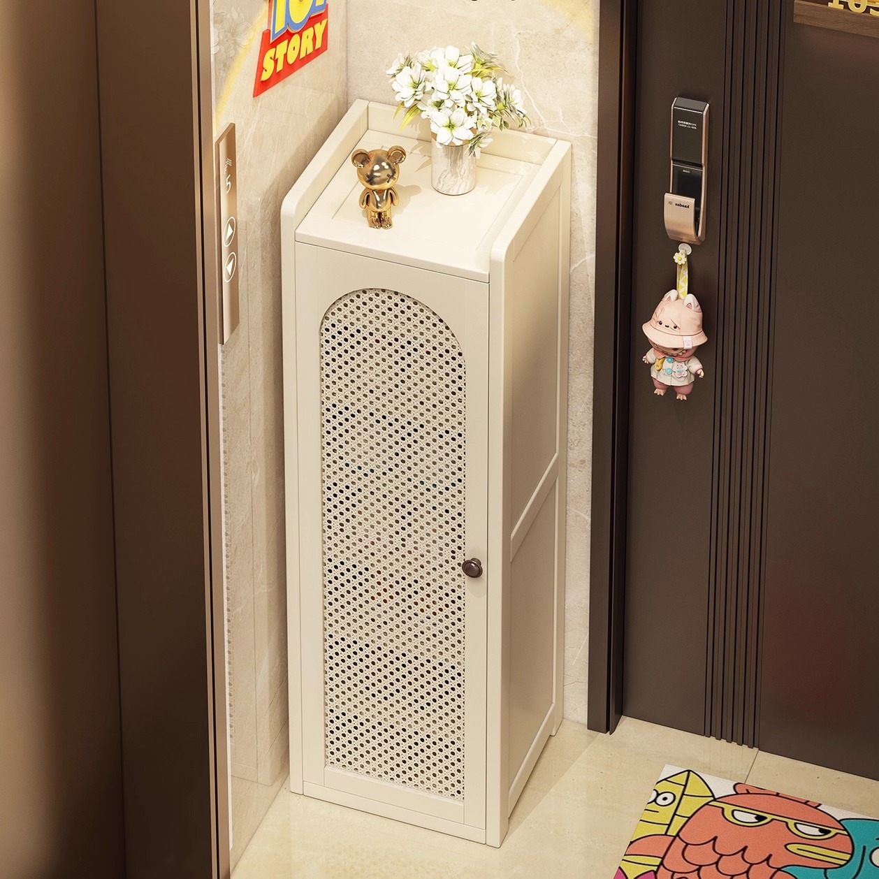 送货上门超稳不晃透气塑藤鞋架