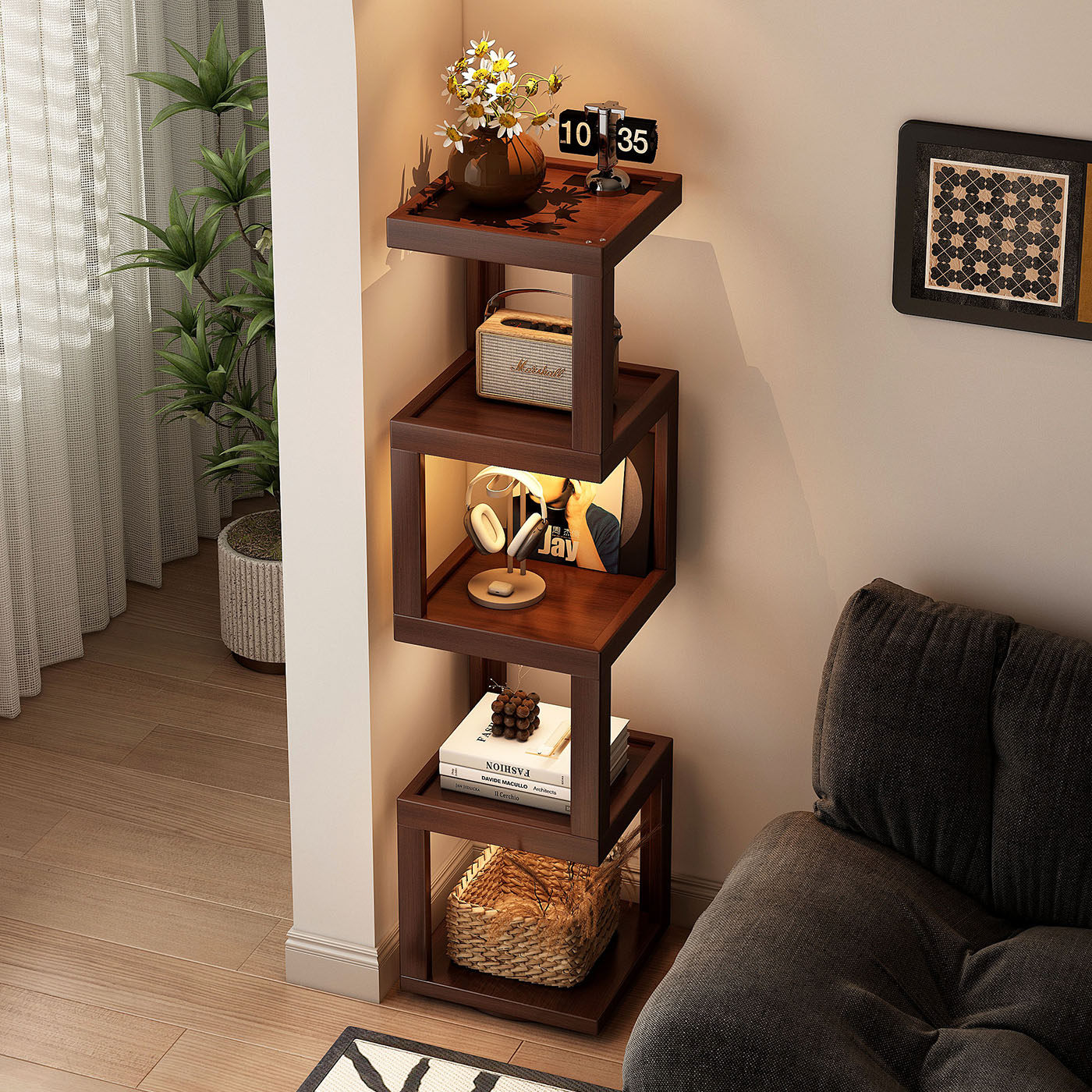 转角置物架客厅拐角收纳架沙发墙角90°角柜一体靠墙角落展示柜子,住宅家具,角柜,淘宝优惠券,粉丝福利购,淘宝优惠卷