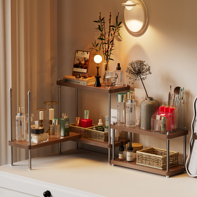 梳妆台桌面转角多层化妆品置物架