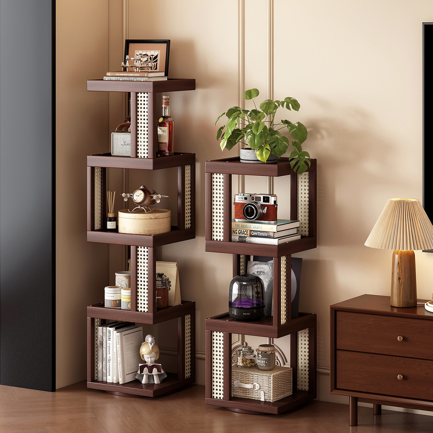 【可360°旋转】家用角落置物架