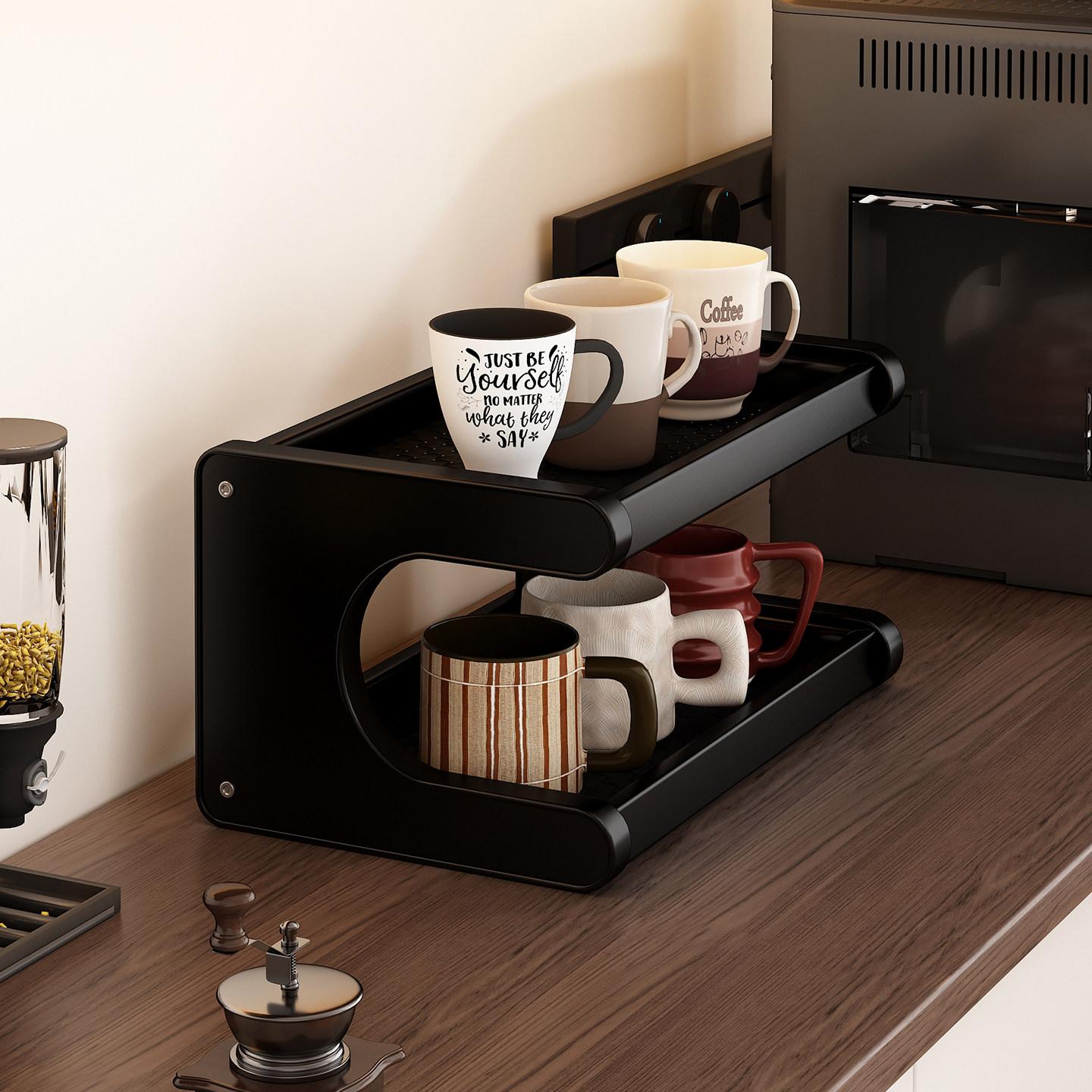 桌面杯架水杯茶杯置物架咖啡杯收纳架高级感马克杯展示架2026新款