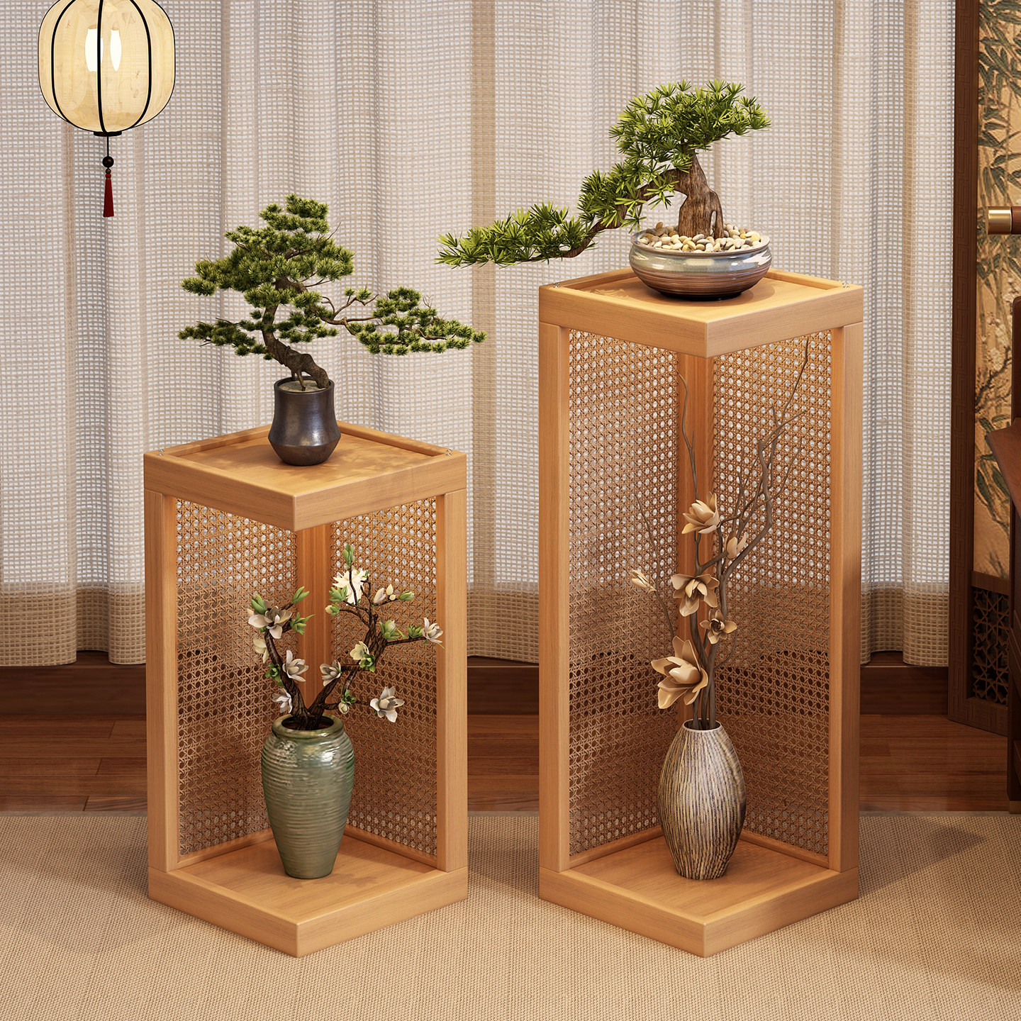 实木花架子客厅落地式植物摆放层架中式博古架阳台花盆置物架多层,住宅家具,花架/花几,淘宝优惠券,粉丝福利购,淘宝优惠卷