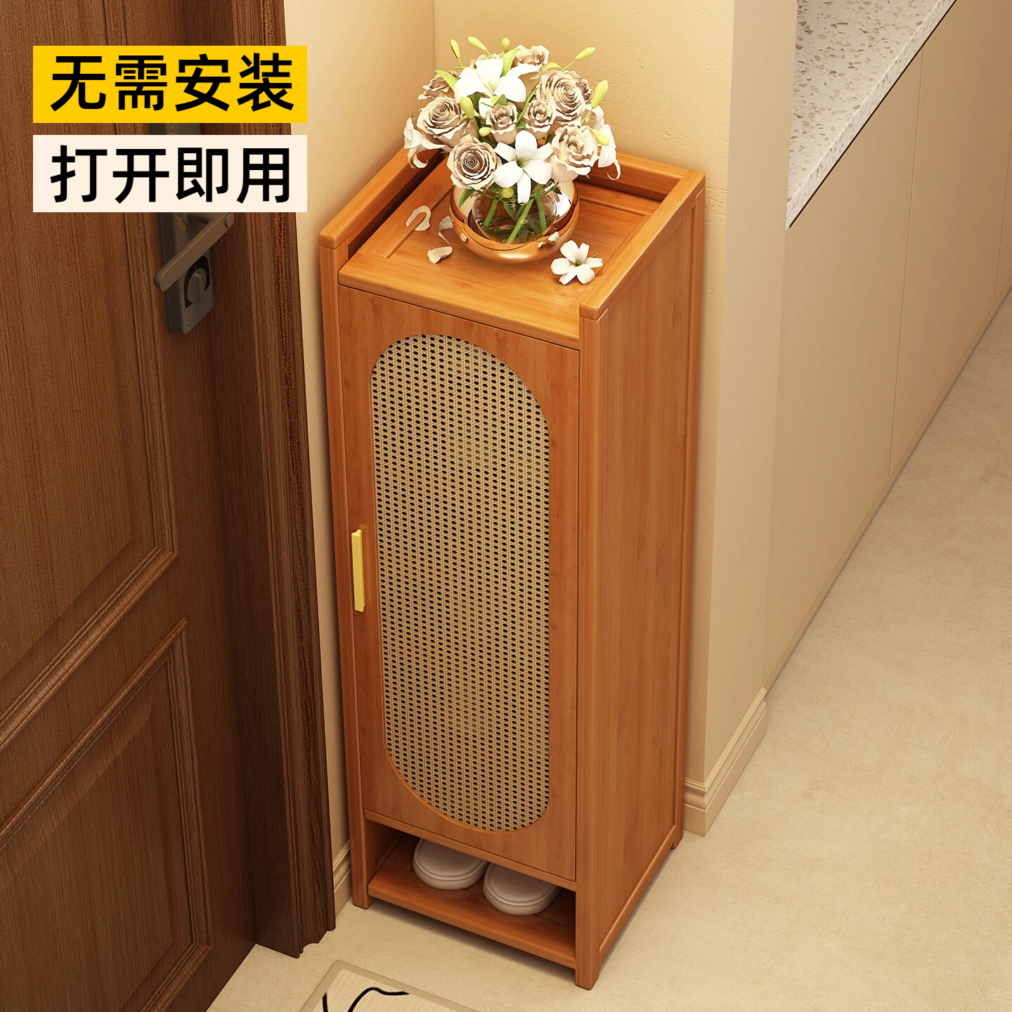 折叠鞋架小窄门口免安装简易鞋子收纳柜入户不占地方带门防尘鞋柜,住宅家具,鞋柜,淘宝优惠券,粉丝福利购,淘宝优惠卷