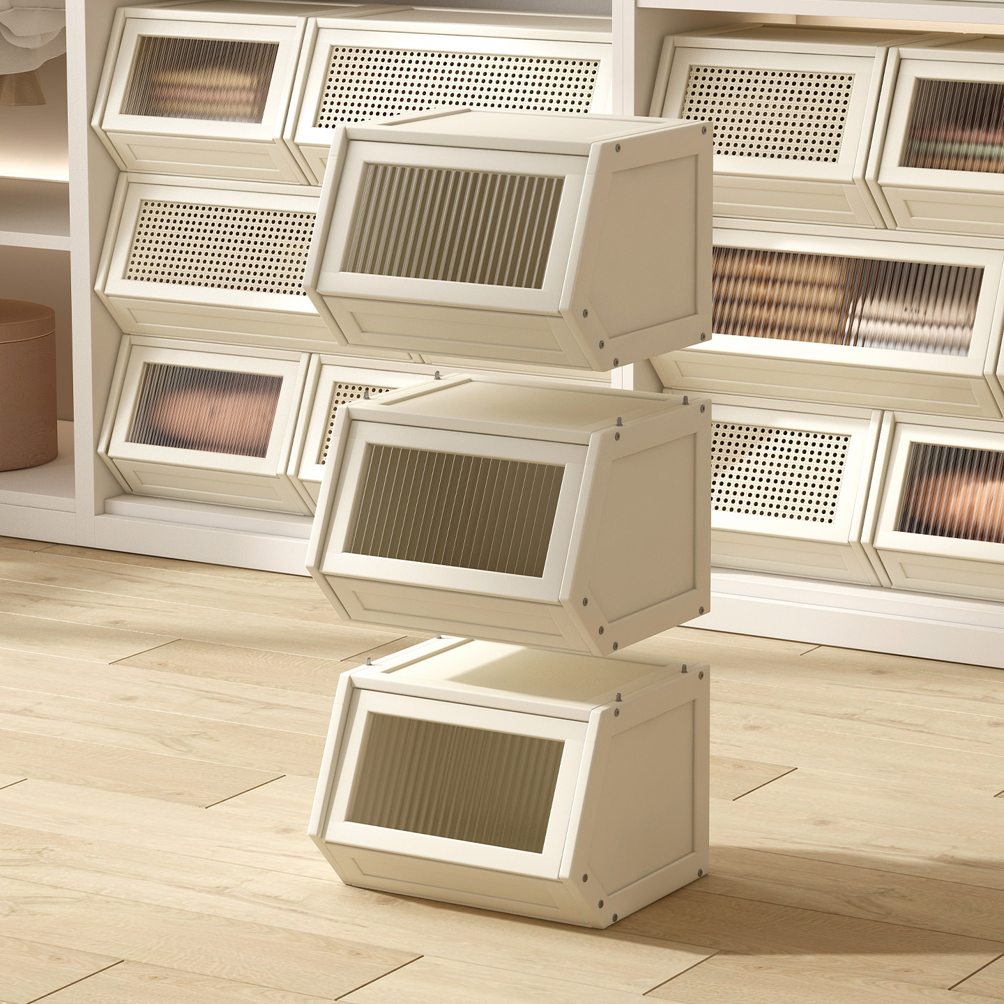 【自由组合，随意叠放】格子柜