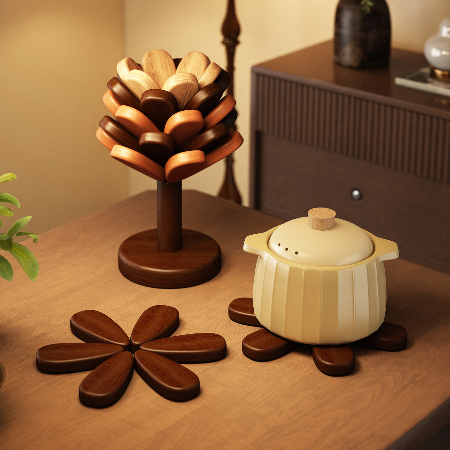 创意【手捧花】形状餐垫隔热垫