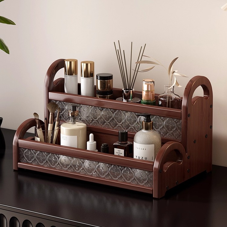 中古风梳妆台桌面置物收纳架