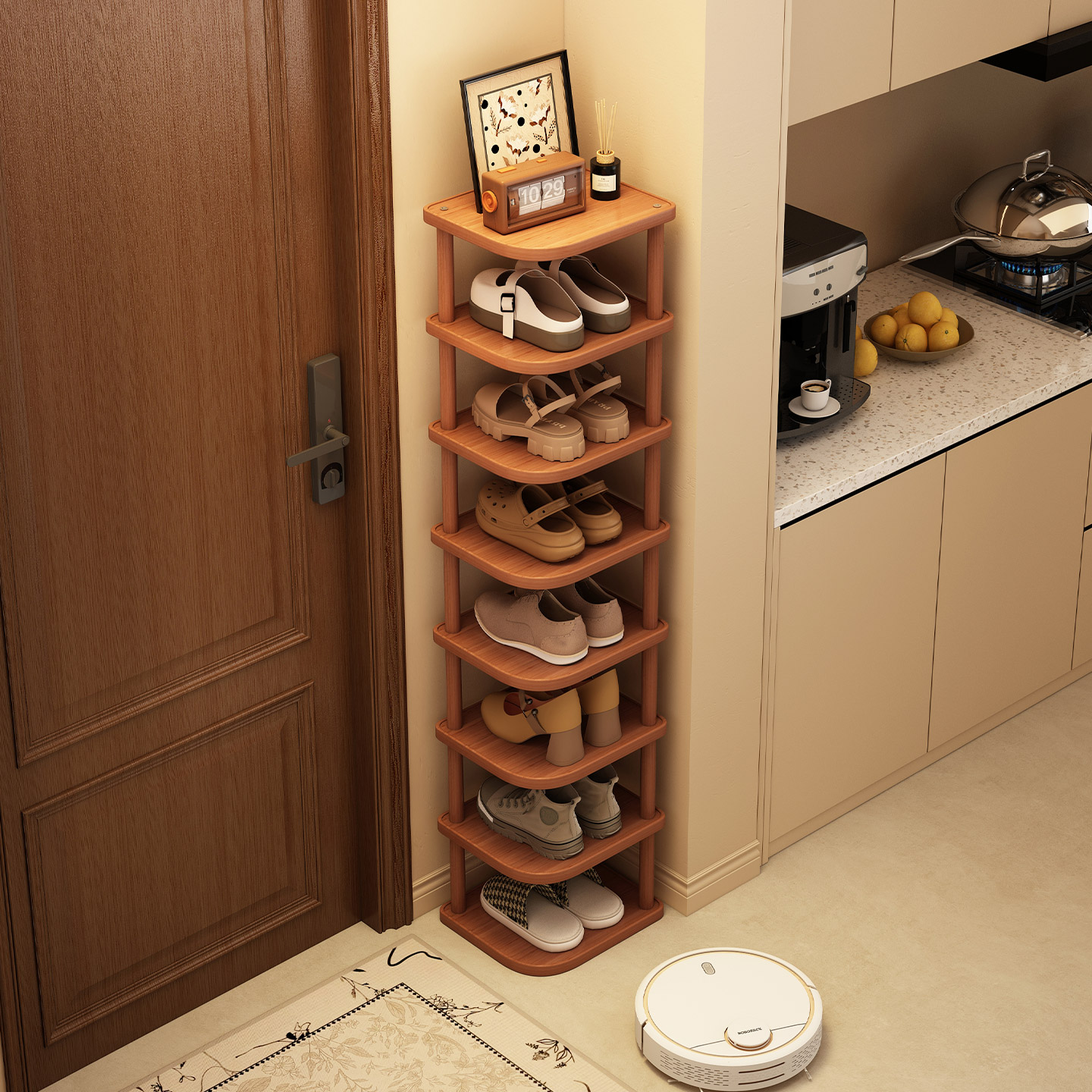 鞋架小窄门口超强收纳超稳不晃
