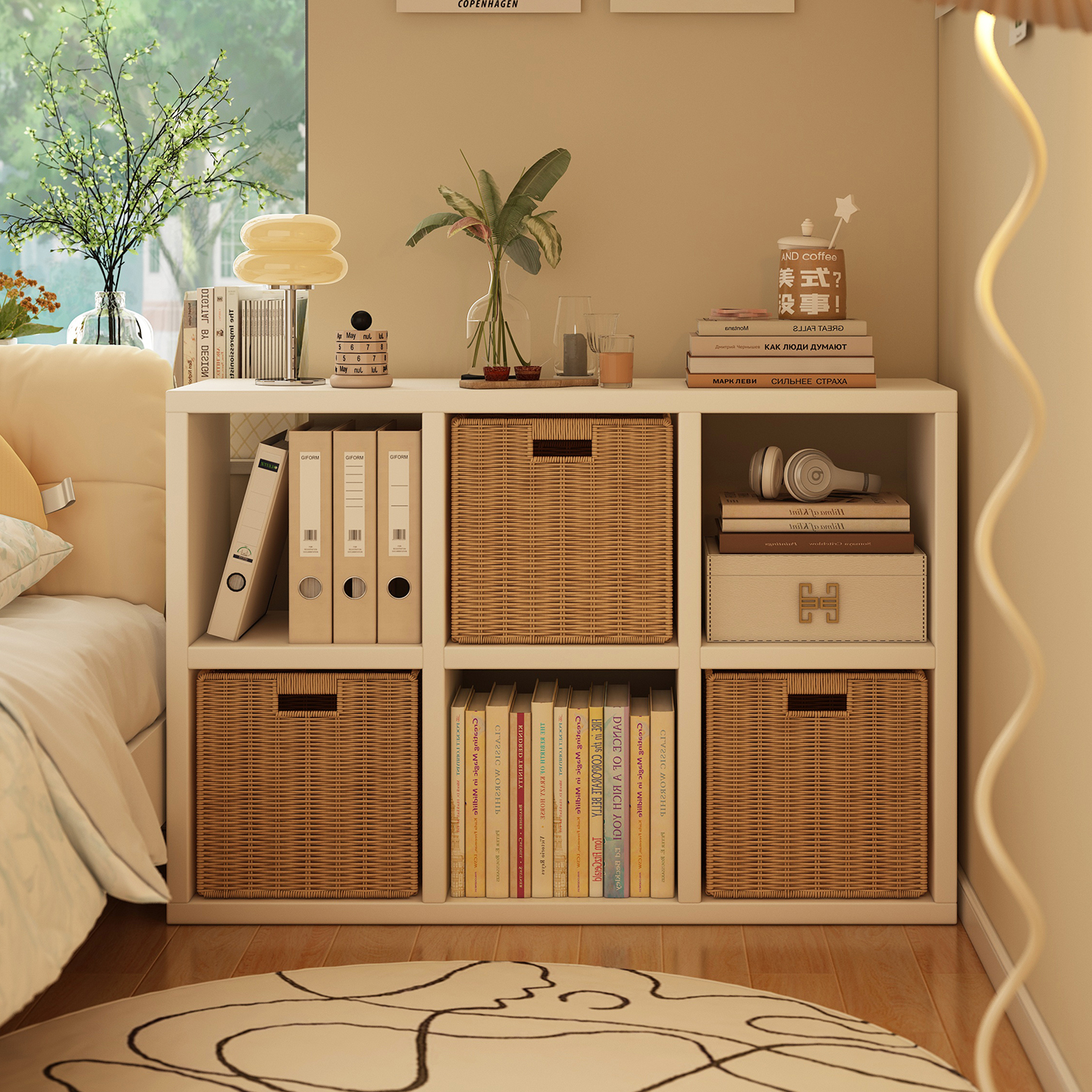 【铁艺】带框格子柜书架收纳柜