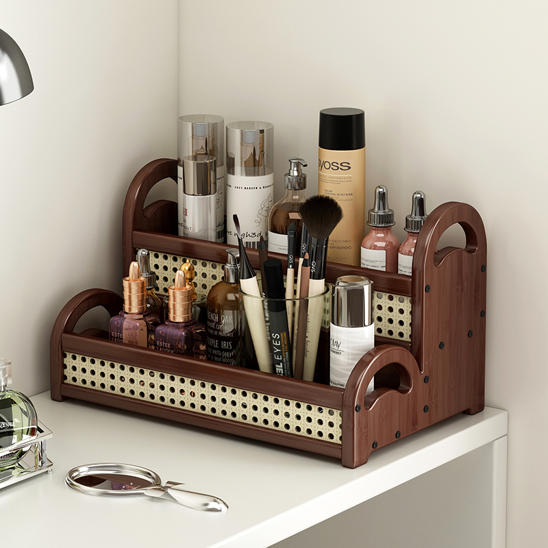 中古风梳妆台桌面置物收纳架