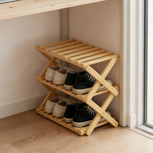 子收纳置物架 柜不占地方简易鞋 鞋 架宿舍小型大学生寝室桌下折叠鞋