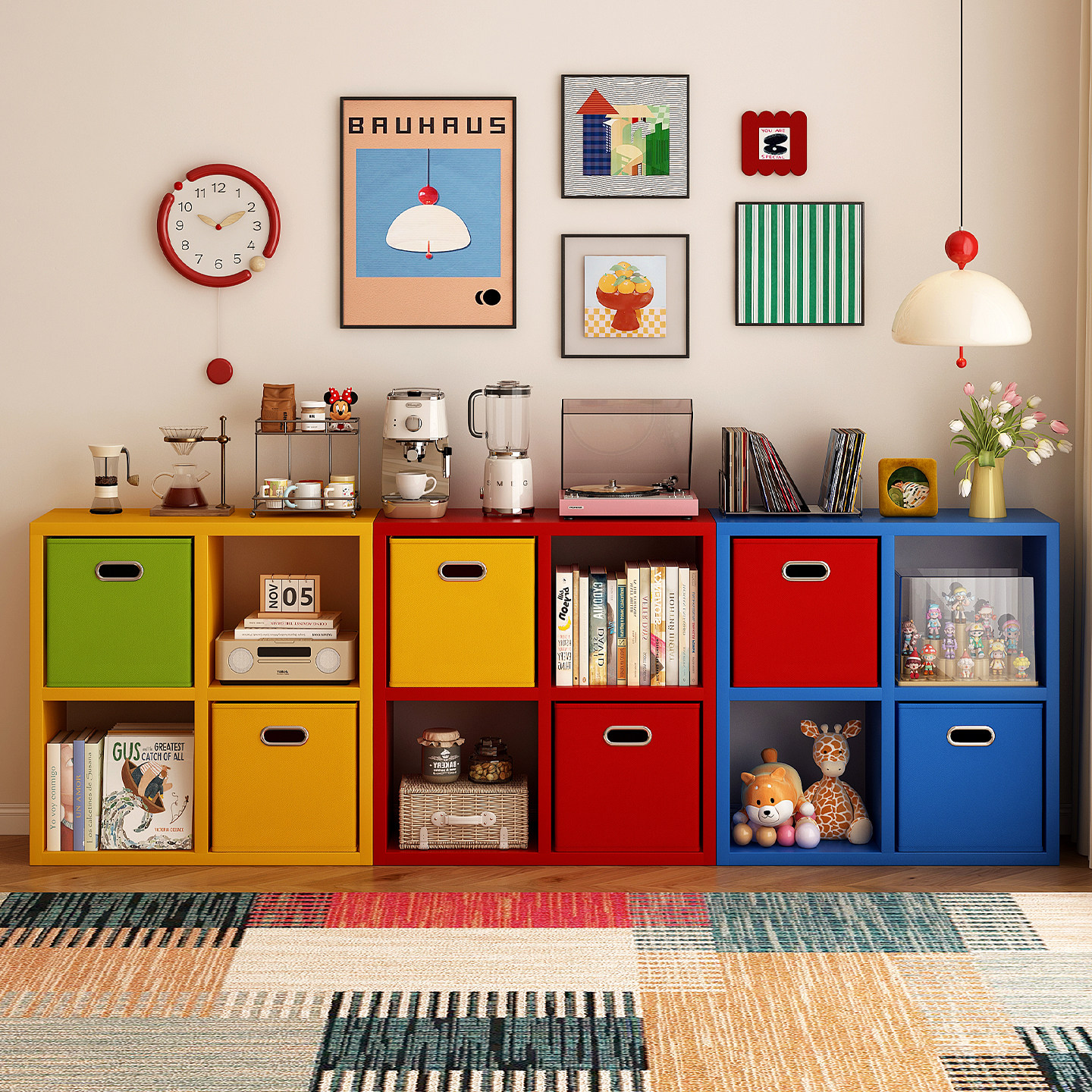 格子柜书架落地置物架一体靠墙客厅简易钢制收纳展示架自由组合柜,住宅家具,书架,淘宝优惠券,粉丝福利购,淘宝优惠卷