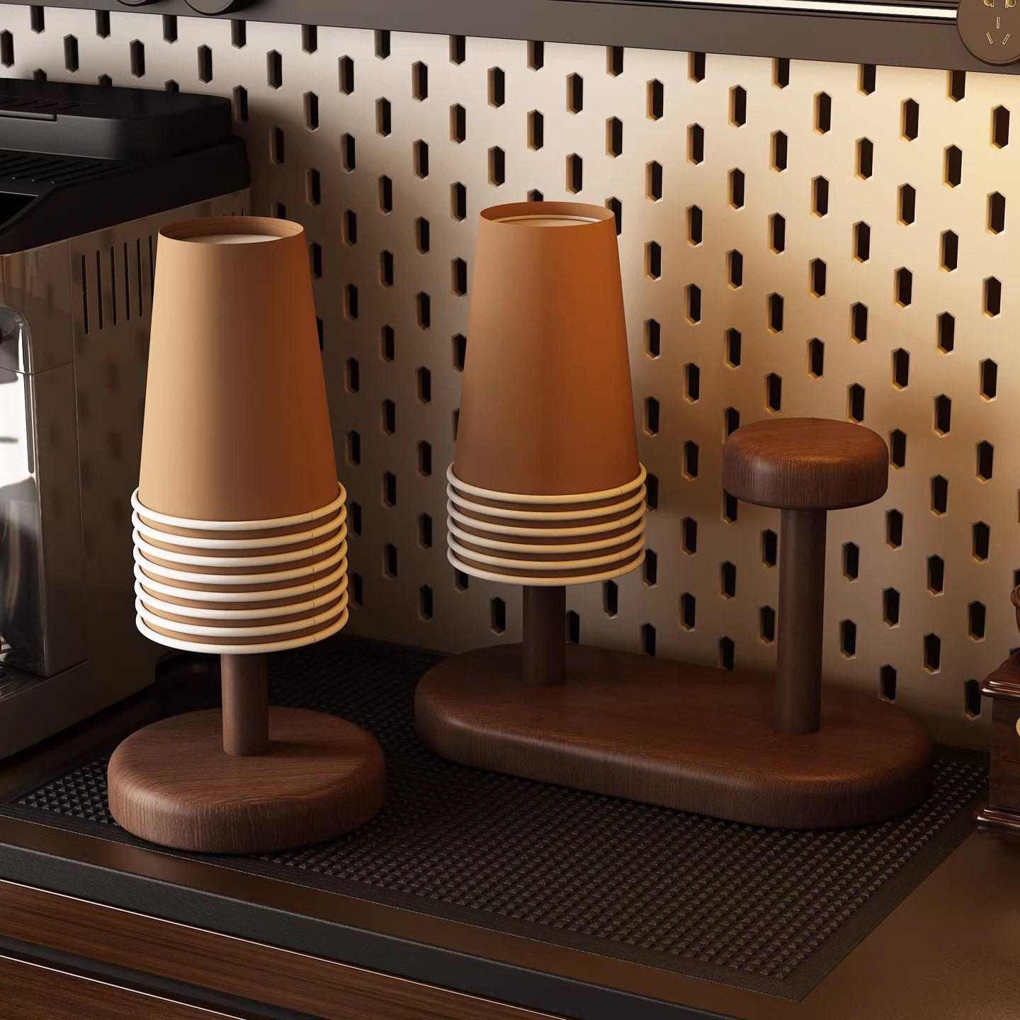 中古风一次性杯子取杯器茶水吧台水杯收纳置物架纸杯放置架茶杯架,家庭/个人清洁工具,杯架,淘宝优惠券,粉丝福利购,淘宝优惠卷