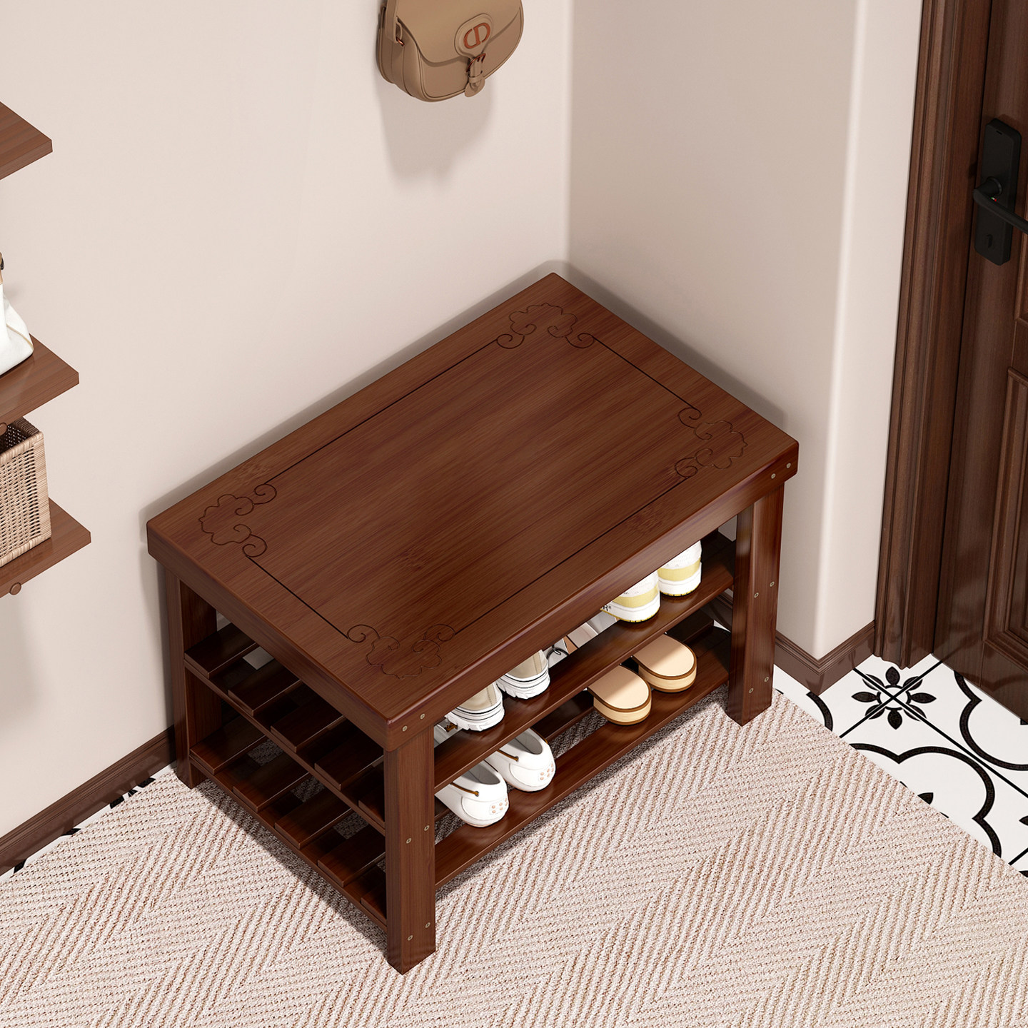 鞋架小窄门口多层家用入户出租房用宿舍小型置物架换鞋凳可坐鞋柜,住宅家具,鞋架,淘宝优惠券,粉丝福利购,淘宝优惠卷