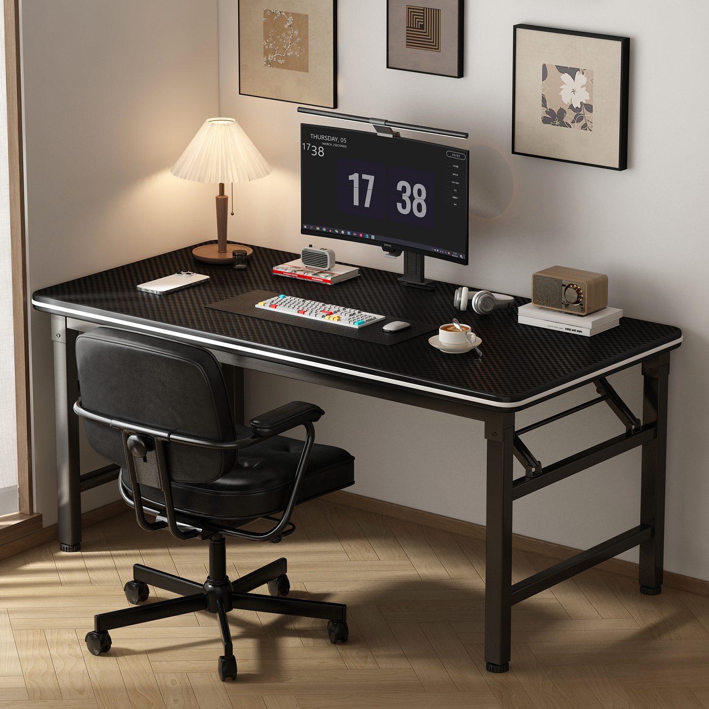 免安装可折叠书桌收到打开即用