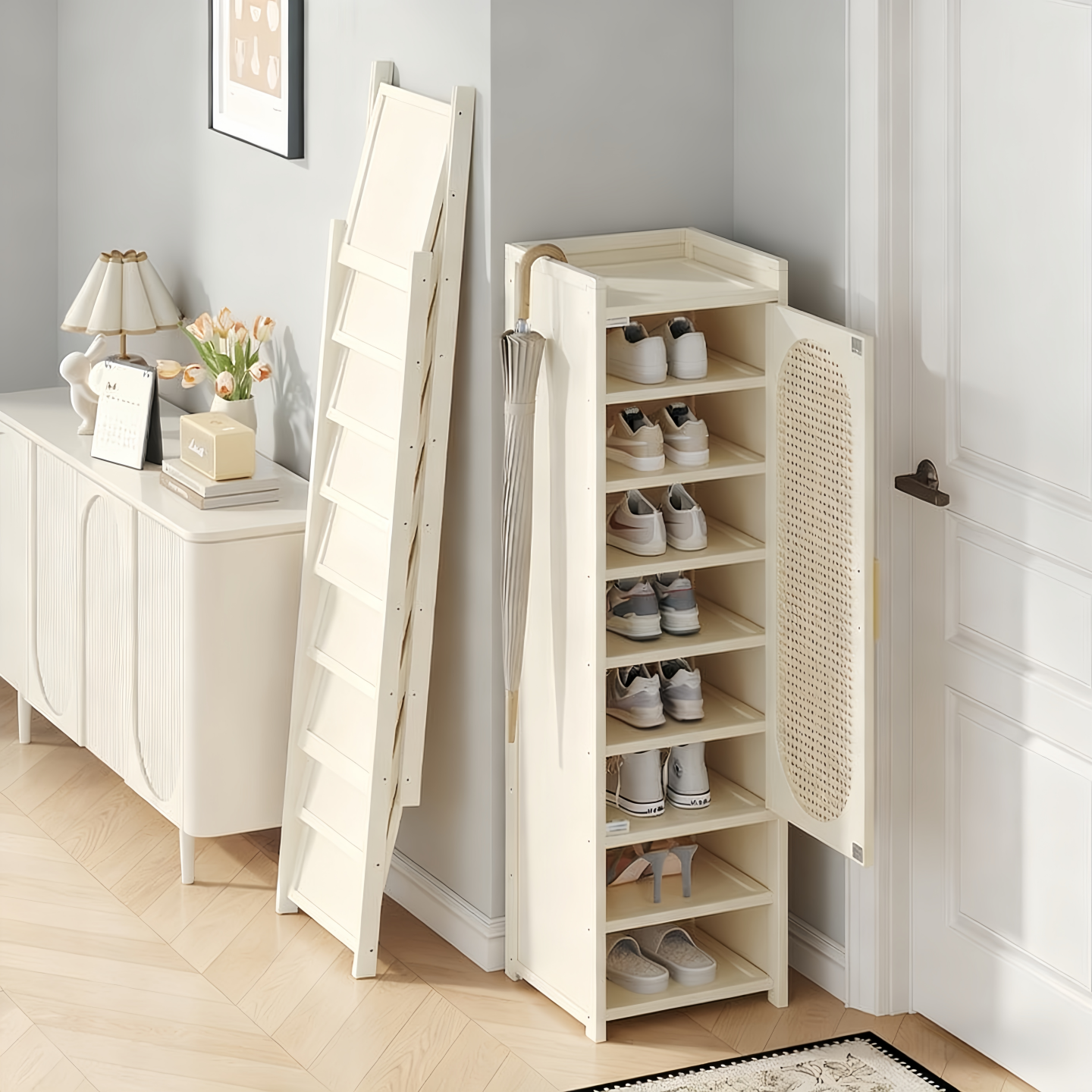 折叠鞋柜家用门口小窄免安装入户室内多层带门防尘鞋子收纳置物柜,住宅家具,鞋柜,淘宝优惠券,粉丝福利购,淘宝优惠卷
