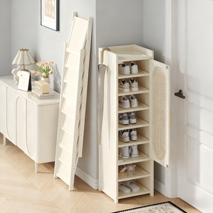 室内角落鞋 柜免安装 子收纳柜 架小窄门口入户多层防尘带门鞋 折叠鞋