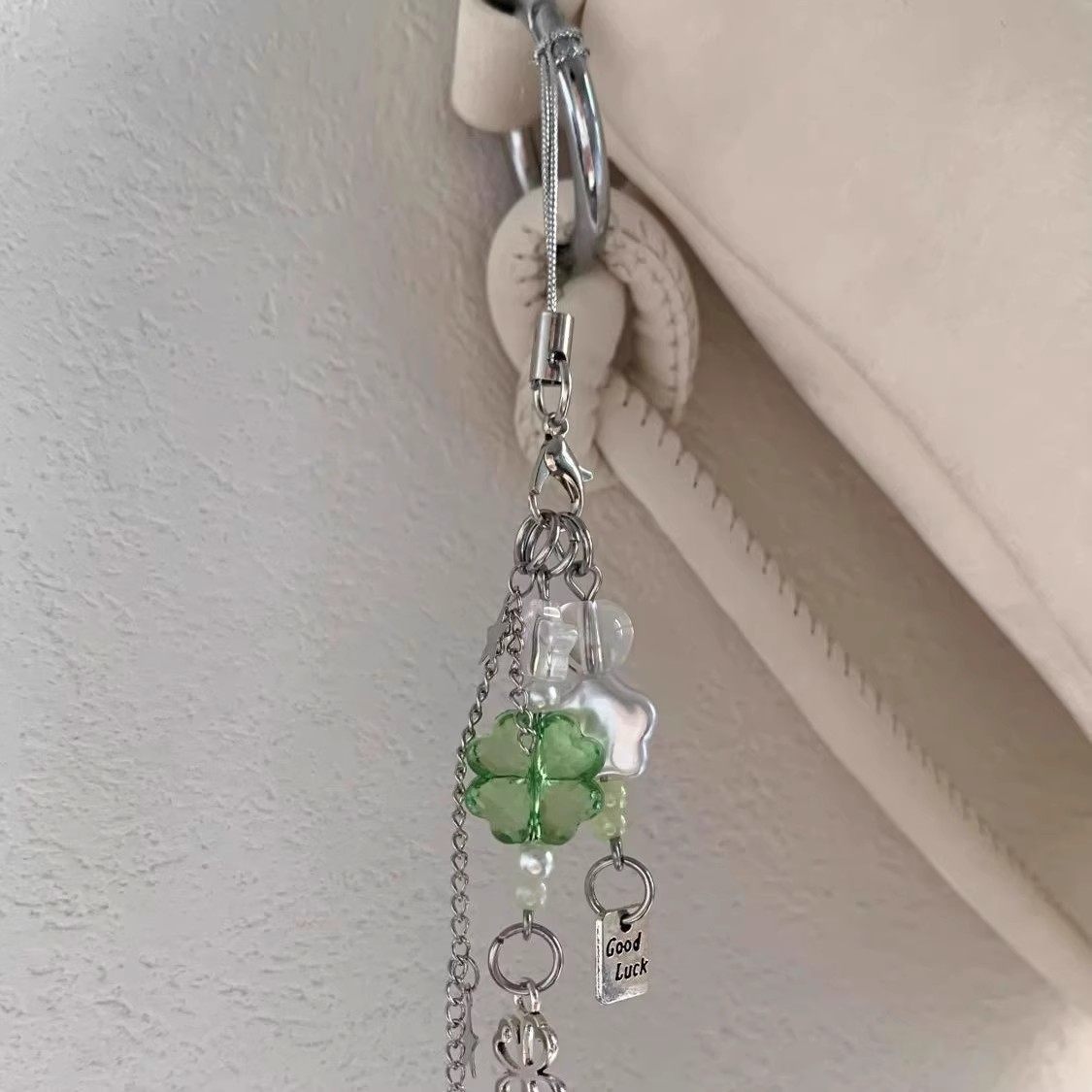 【积攒幸运】四叶草珠串手机挂件