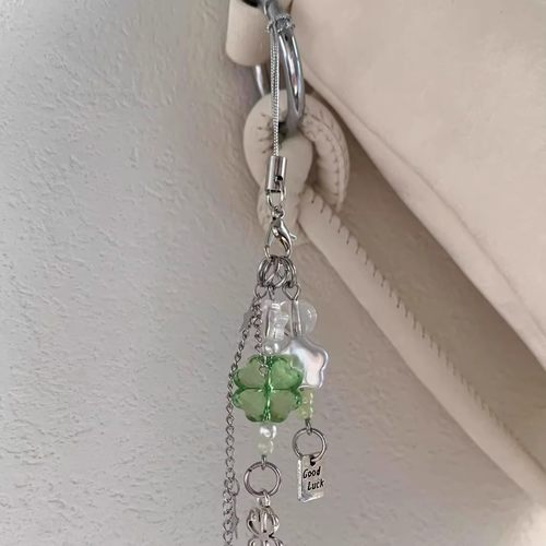 【积攒幸运】四叶草珠串手机挂件