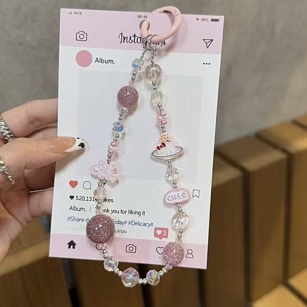 国潮新年公主请发财手机挂件短款手机链串珠防丢ccd相机耳机挂链,节庆用品/礼品,手机链,淘宝优惠券,粉丝福利购,淘宝优惠卷