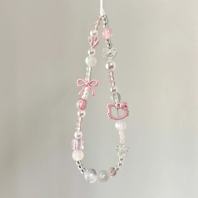 可爱kitty猫蝴蝶结短款手机链