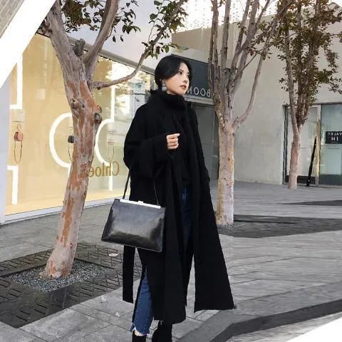 毛呢外套女中长款2025秋冬新款韩版加厚小个子冬装高级感呢子大衣