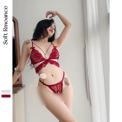 SoftRomance性感无钢圈蕾丝文胸