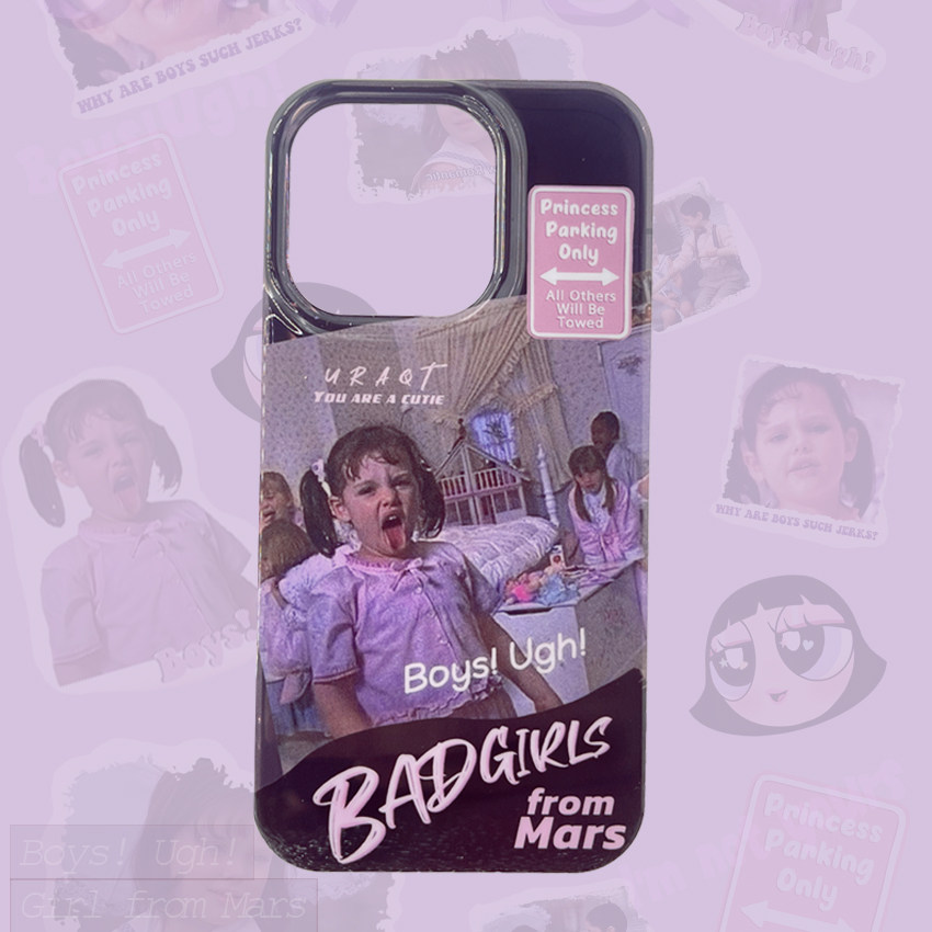 URAQT原创【男生走开】暴躁洋娃娃y2k小众适用苹果iPhon