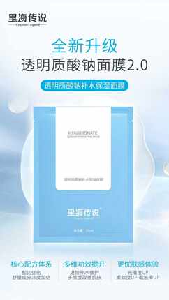 里海传说透明质酸钠补水保湿面膜收缩毛孔紧致淡化痘印实体店正品