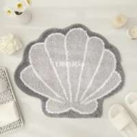 Anti-slip and easy-to-maintain bathroom floor MATS, dirt-resistant bedroom and study floor MATS, ocean shell imitation cashmere carpet, living room thumbnail 2