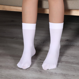 儿童春夏季短袜男童女童丝袜黑白短筒袜子足球袜白色学生演出
