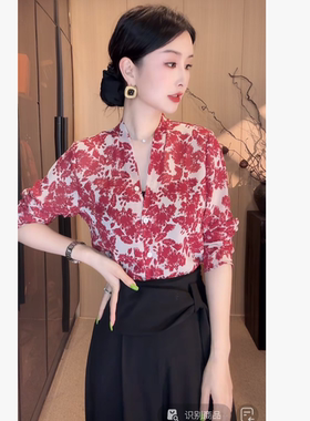 刘欣D店 新款减龄显瘦上衣洋气百搭夏季时尚上衣设计感32354