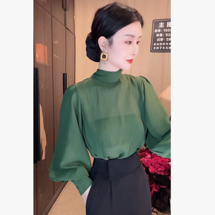 刘欣服饰B店 秋装系网红长袖气质T恤复古小众时尚上衣1035