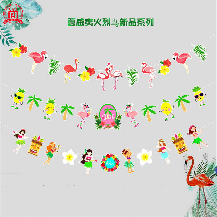 Pinjian flamingo party decoration cartoon paper flower birt