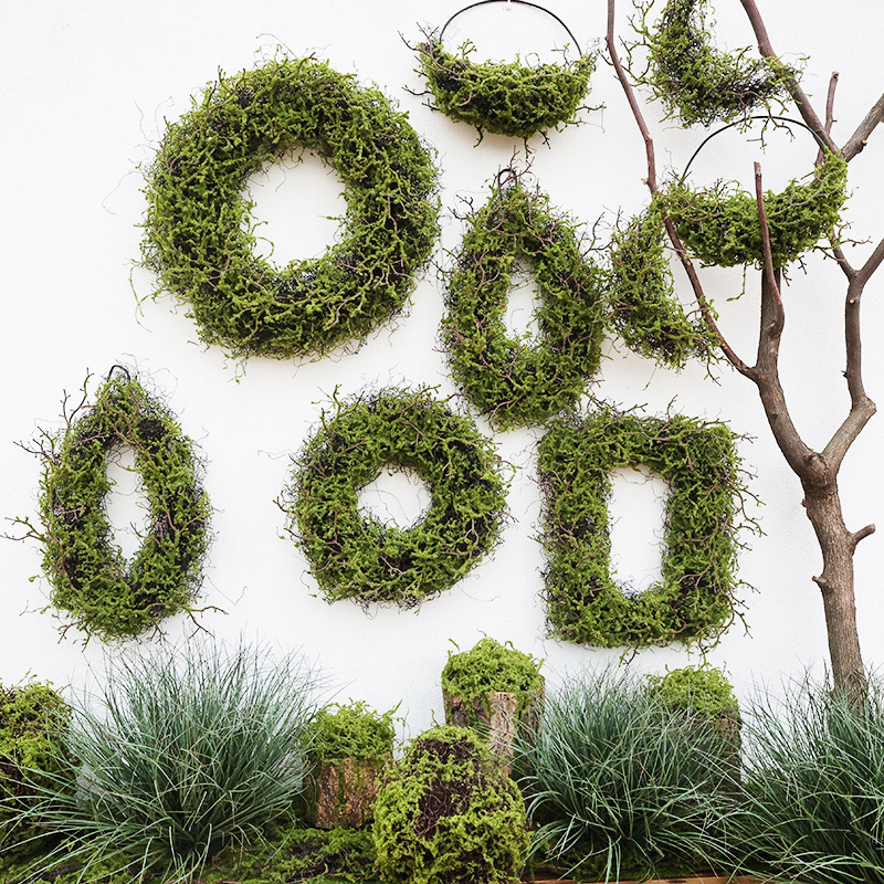 Simulation of moss, fake moss, bark ornaments, handmade gar