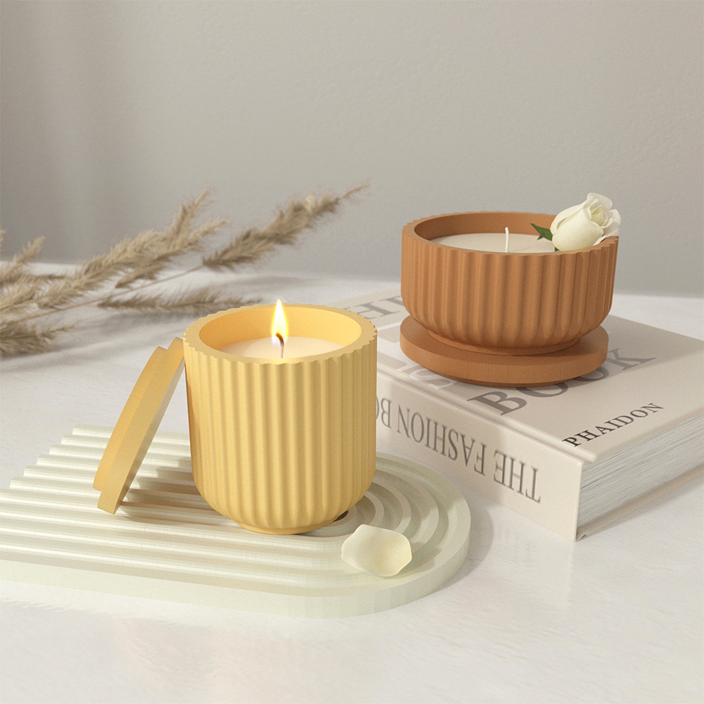 DIY Dropping Mold Cement Gypsum Aromatherapy Candle Cup Str