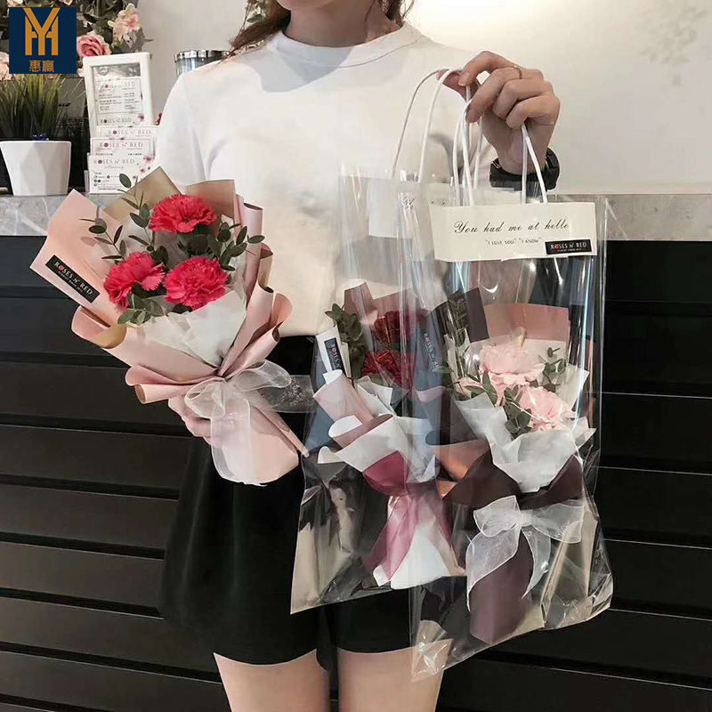 Mother's Day Flower Tote Bag Single Rose OPP Dried Flower B
