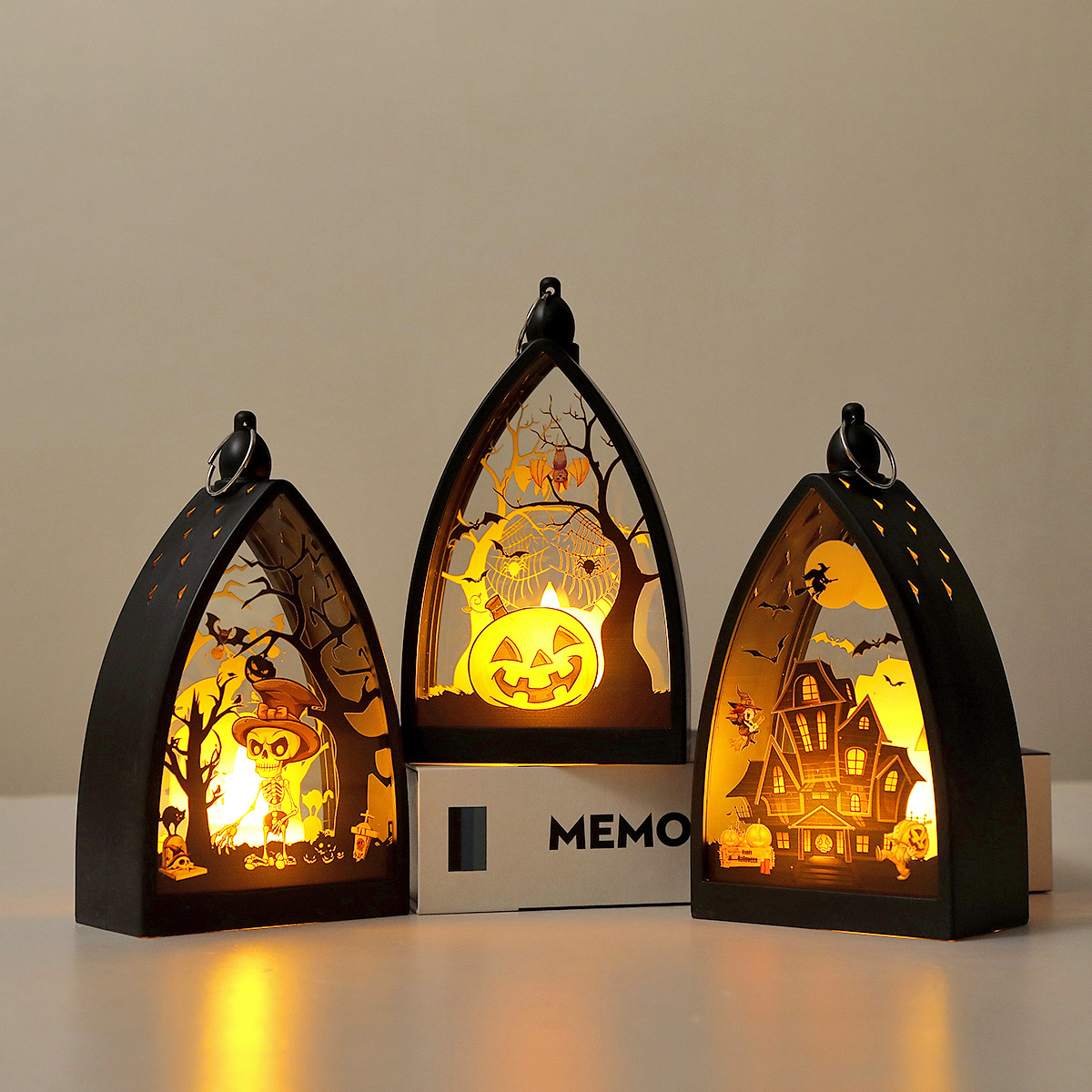 Halloween decoration, electronic wind lights, desktop ornam
