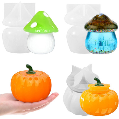 Halloween pumpkin candle cup resin silicone mold drip glue