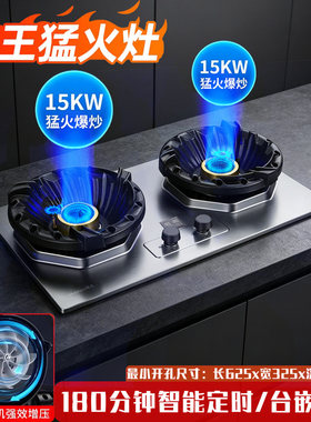 新款15KW猛火双灶内置鼓风机定时